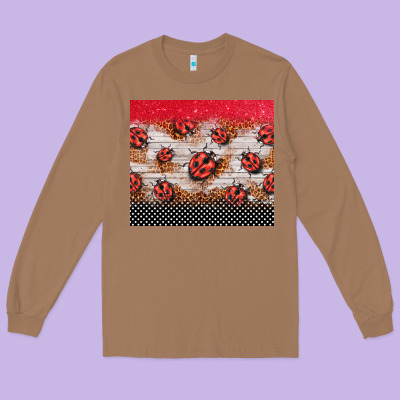 Ladybug Tumbler Long Sleeve Tee Designed By Barkaloodesign