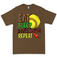 Cacao eat sleep softball repeat Premium Tee - texasbilliewilder
