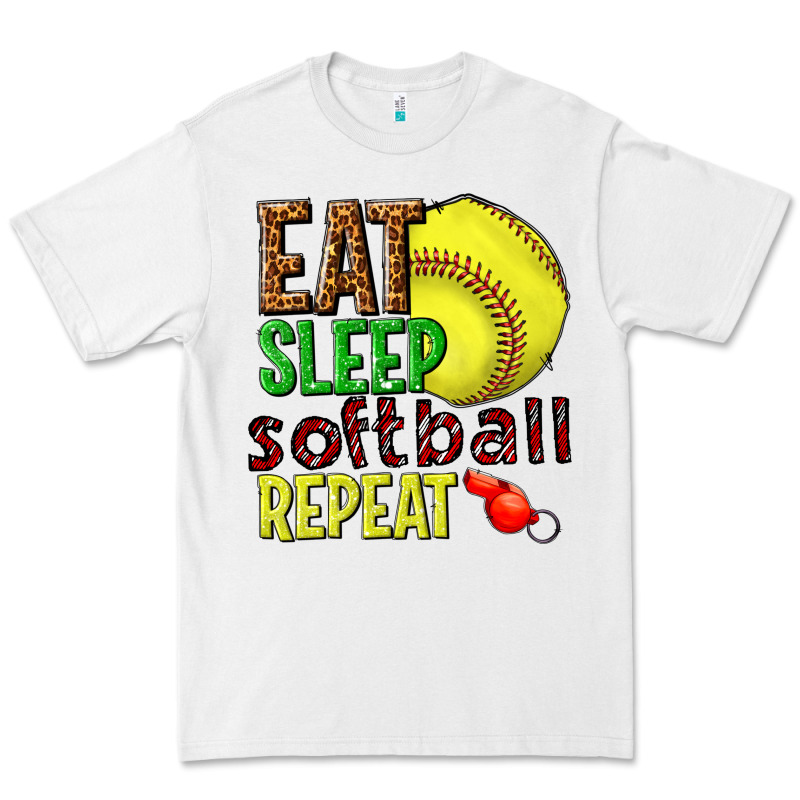 Eat Sleep Softball Repeat Premium Tee by texasbilliewilder | Teevron