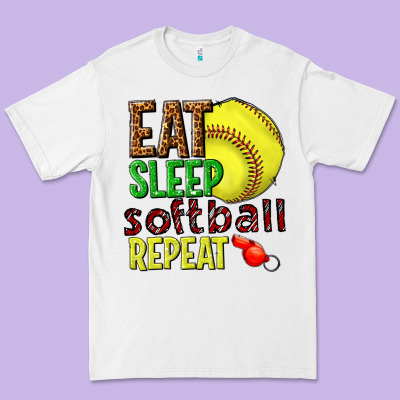 Premium Tee eat sleep softball repeat