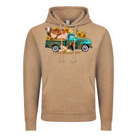 Vintage Coffee western farm truck farm animals Vintage Hoodie - FaDigitalArtStudio