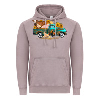 Vintage Zinc western farm truck farm animals Vintage Hoodie - FaDigitalArtStudio