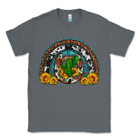 Charcoal Heather cactus sunflower horseshoe rainbow Classic Tee - Artiststas