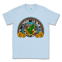 Dusty Blue cactus sunflower horseshoe rainbow Classic Tee - Artiststas