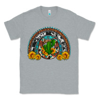 Heather Grey cactus sunflower horseshoe rainbow Classic Tee - Artiststas