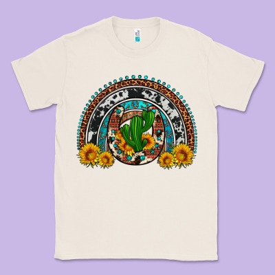 Cactus Sunflower Horseshoe Rainbow Classic Tee Designed By Artiststas