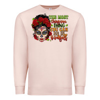 Pale Pink the most chingona thing you can be is yourself sug Premium Sweatshirt - LillyAllenDesigns