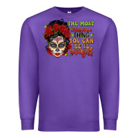 Purple the most chingona thing you can be is yourself sug Premium Sweatshirt - LillyAllenDesigns