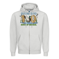 Dove Grey flying into 100 days of school Zipper Hoodie - MaliasSmallBusiness