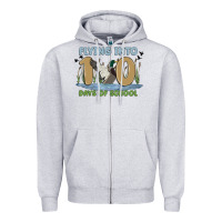 Heather Grey flying into 100 days of school Zipper Hoodie - MaliasSmallBusiness