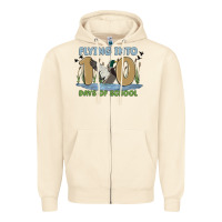 Sandshell flying into 100 days of school Zipper Hoodie - MaliasSmallBusiness