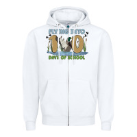 Flying Into 100 Days Of School Zipper Hoodie | Teevron