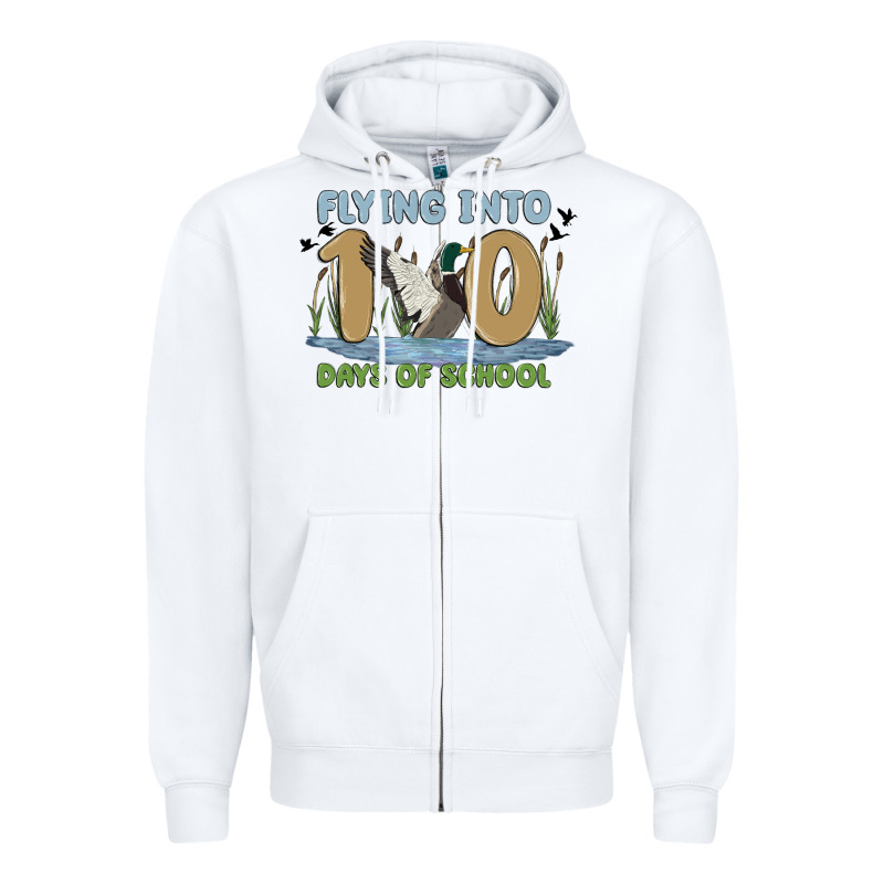 Flying Into 100 Days Of School Zipper Hoodie by MaliasSmallBusiness | Teevron