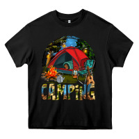 Black camping Heavy Core Tee - texasbilliewilder