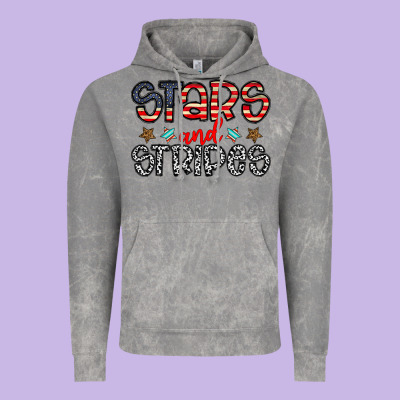 Stars And Stripes Vintage Hoodie Designed By Cowhidedigitalart