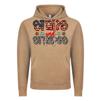 Vintage Coffee stars and stripes Vintage Hoodie - CowhideDigitalArt