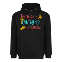 Black Prayer Changes Everything Heavyweight Hoodie - BundleAndBundleShop