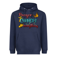 Navy Prayer Changes Everything Heavyweight Hoodie - BundleAndBundleShop