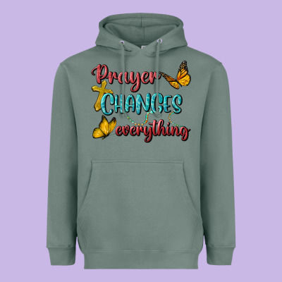 Prayer Changes Everything Heavyweight Hoodie Designed By Bundleandbundleshop