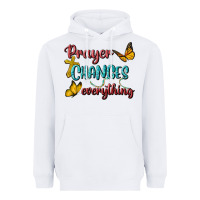 White Prayer Changes Everything Heavyweight Hoodie - BundleAndBundleShop