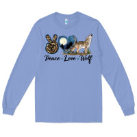 Colony Blue Peace Love Wolf Long Sleeve Tee - LillyAllenDesigns