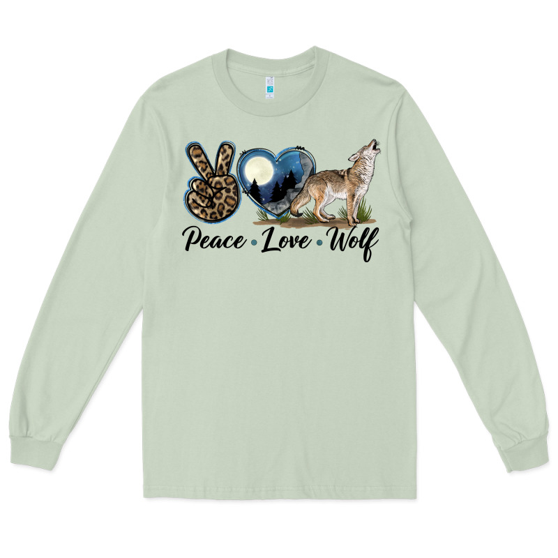 Peace Love Wolf Long Sleeve Tee by LillyAllenDesigns | Teevron