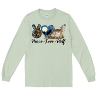 Matcha Peace Love Wolf Long Sleeve Tee - LillyAllenDesigns