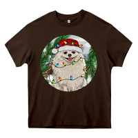 Chocolate Brown Pomeranian And Farm Heavy Core Tee - RanaPortraitStore