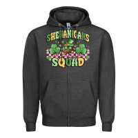 Charcoal Heather shenanigans squad Zipper Hoodie - MaliasSmallBusiness