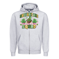 Heather Grey shenanigans squad Zipper Hoodie - MaliasSmallBusiness