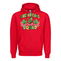 Red shenanigans squad Zipper Hoodie - MaliasSmallBusiness