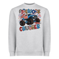 Heather Grey firework crusher Heavyweight Sweatshirt - Artiststas