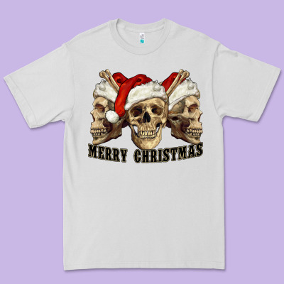 Premium Tee Merry Christmas Skulls