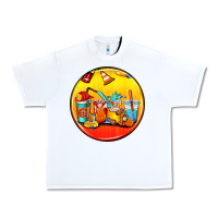 White firefighter coasters Urban Heavy Tee - AdoDesignShop
