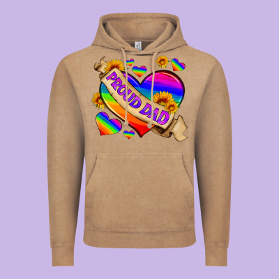Lgbtq Proud Dad Vintage Hoodie Designed By Hra Design Shop