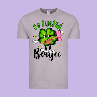 So Luckin Boujee Vintage Tee Designed By Artiststas
