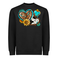Black western leopard pride  hearts Heavyweight Sweatshirt - AdoDesignShop