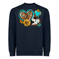 Navy western leopard pride  hearts Heavyweight Sweatshirt - AdoDesignShop