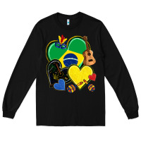Black brazil hearts Long Sleeve Tee - NancyCooperArtShop