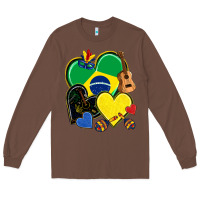 Chestnut brazil hearts Long Sleeve Tee - NancyCooperArtShop