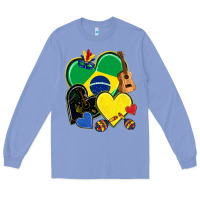 Colony Blue brazil hearts Long Sleeve Tee - NancyCooperArtShop