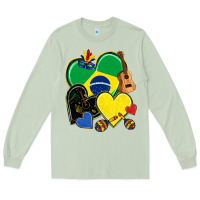 Matcha brazil hearts Long Sleeve Tee - NancyCooperArtShop
