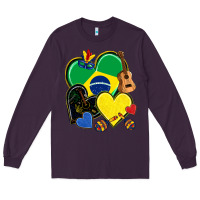 Plum brazil hearts Long Sleeve Tee - NancyCooperArtShop
