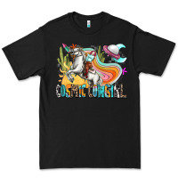Black cosmic cowgirl Premium Tee - Zillion Design Studio