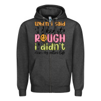 Charcoal Heather when i said i liked it rough i didn't mean my enti Zipper Hoodie - MaliasSmallBusiness