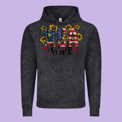 Usa Yall Vintage Hoodie Designed By Racoondesign