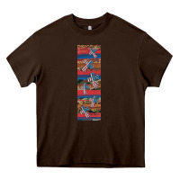 Chocolate Brown usa flag and cross penwraps Heavy Core Tee - Artiststas