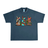 Midnight Navy leopard cowhide turquoise cactus bunny's Urban Heavy Tee - JahusDesignShop