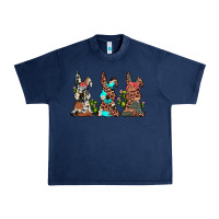 Navy leopard cowhide turquoise cactus bunny's Urban Heavy Tee - JahusDesignShop