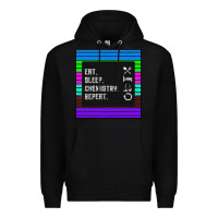 Black Eat Sleep Chemıstray Repeat Premium Hoodie - Bettercallsaul